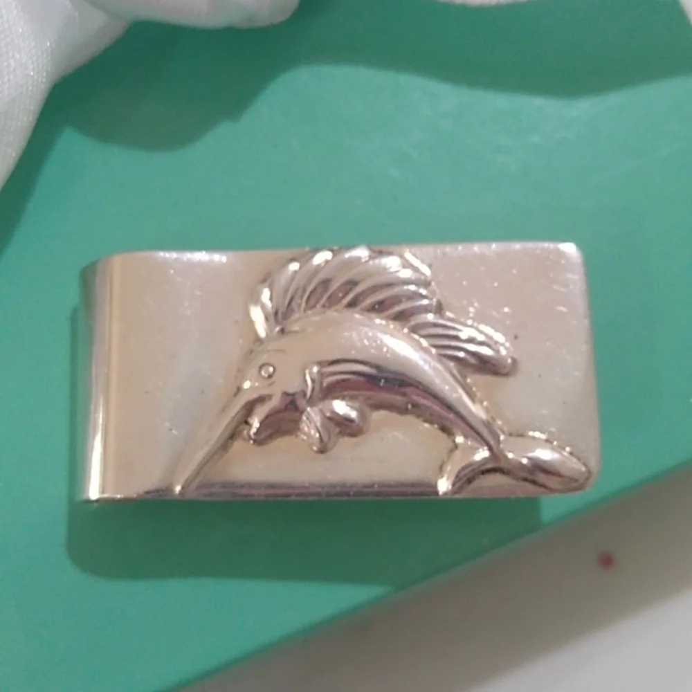 Vintage Taxco Mexico SS Sailfish Marlin Money Clip Baja Cabo San Lucas F…